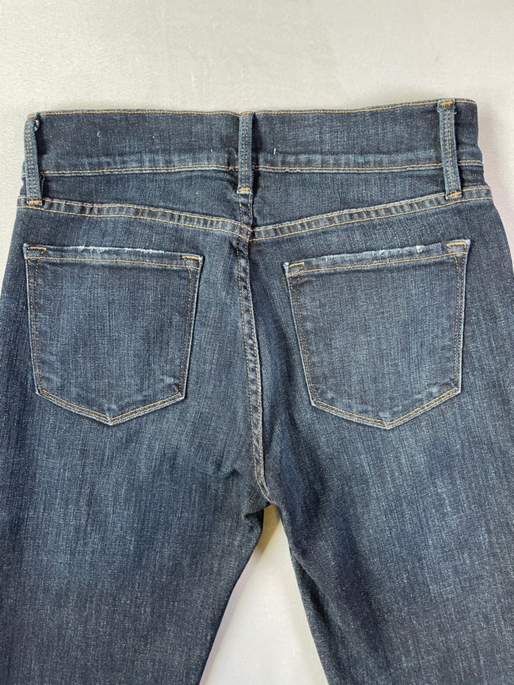 Frame Le Garçon Crop Dark Denim Slightly Distressed Jeans Size 26 - Picture 5 of 12